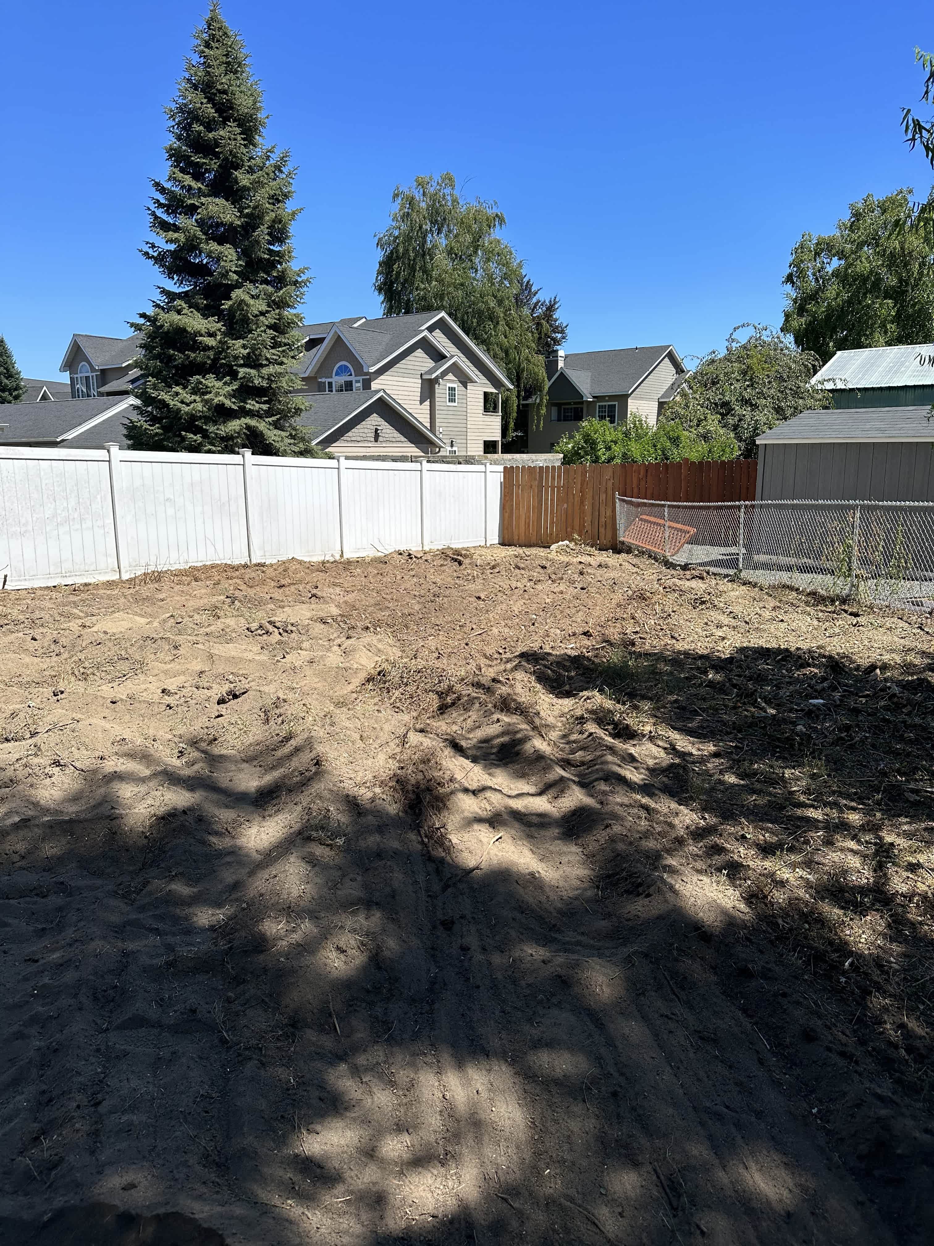 excavated land