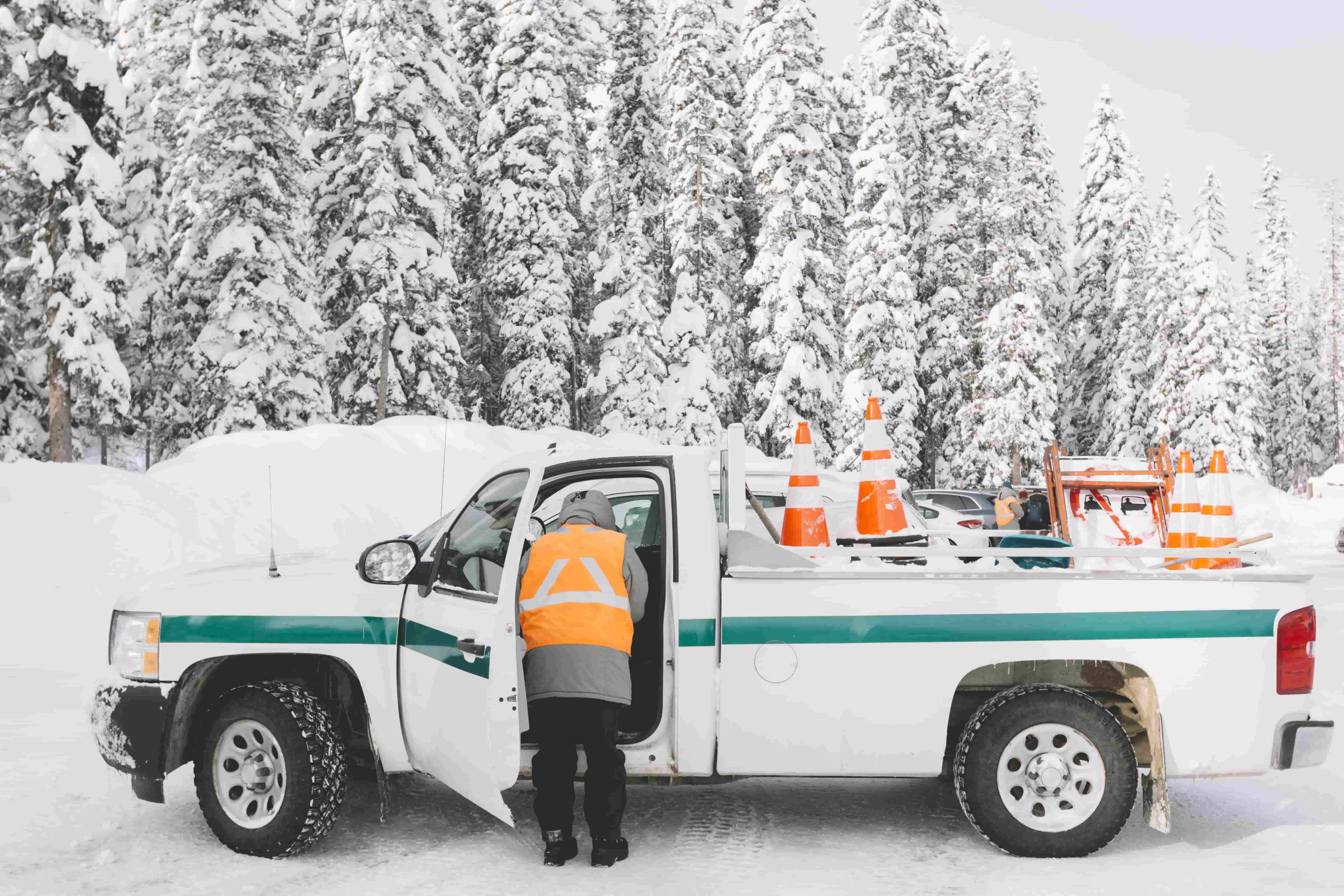 truck in snow